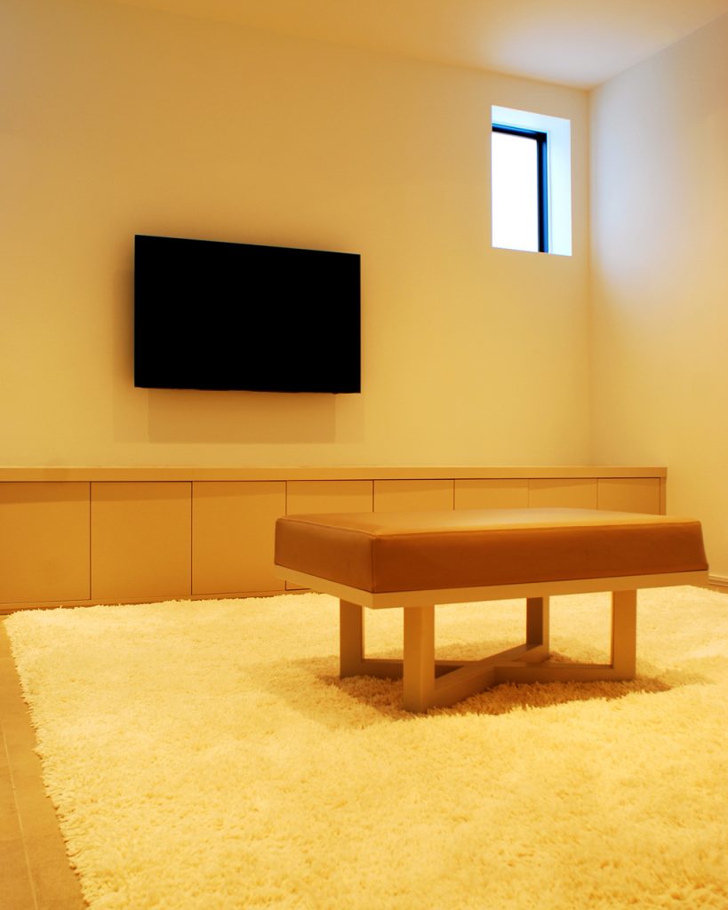 Viewing room in in a condo renovation Formlinea Design Build, Chicago IL