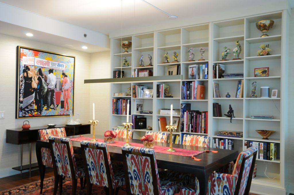 Dining room in a condominium renovation Formlinea Design Build, Chicago IL