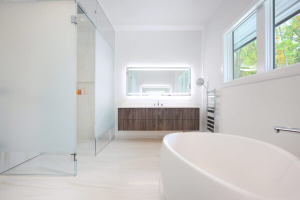 Bathroom design in custom home construction Chicago FORMLINEA Design Build