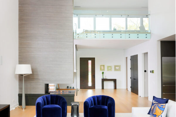 Living room custom home construction FORMLINEA Design Build