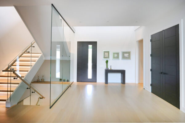 Front door of Custom home build FORMLINEA Design Build